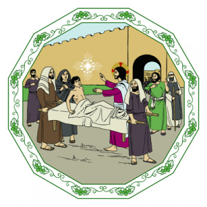 Jeesus herättää leskiäidin pojan kuolleista