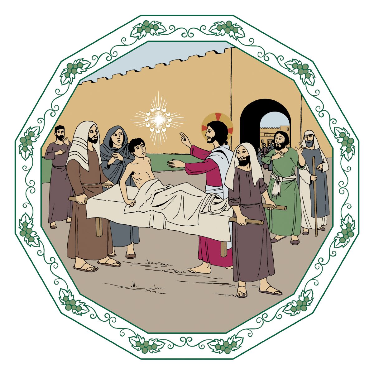 Jeesus herättää leskiäidin pojan kuolleista
