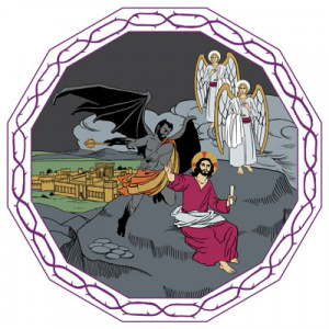 Jeesus autiomaassa paholaisen kiusattavana