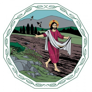 Jeesus kylväjänä pellolla