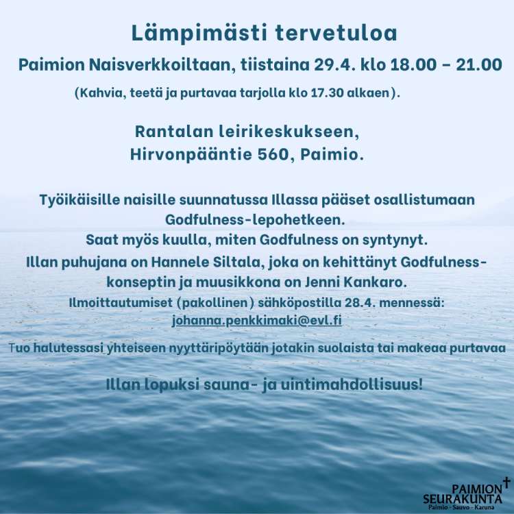Godfulness -lepohetki Rantalassa Meren ranta usvaisena iltana.