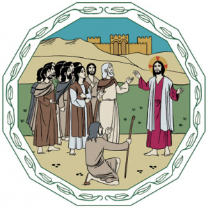 Matkalla Jerusalemiin Jeesus parantaa sokean kerjäläisen